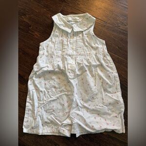 Sonoma White and Pink Floral Cotton Onesie